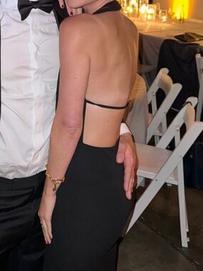 Zara Backless Halter Evening Dress